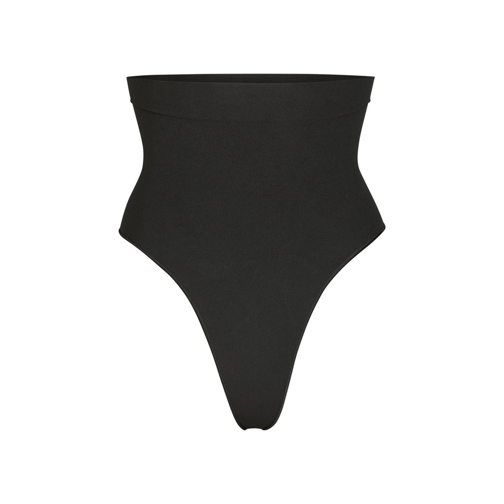 NWT Skims sculpting mid waist thong - onyx